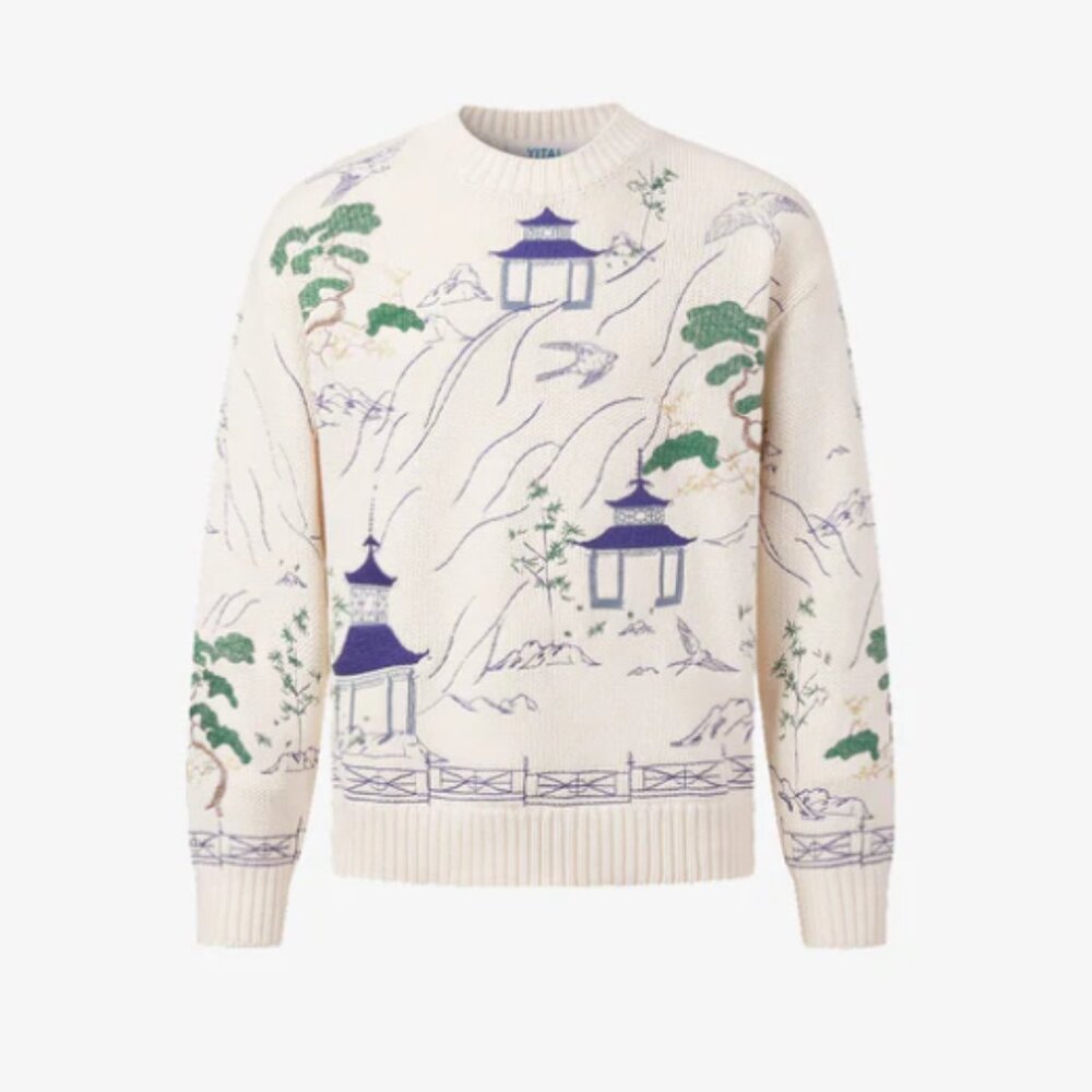 [NWT] YITAI Porcelain Garden Embroidery Sweater